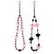 Wrapables Charms and Beads Cell Phone Wrist Strap, Keychain, Bag Charm (Set of 2), Hearts